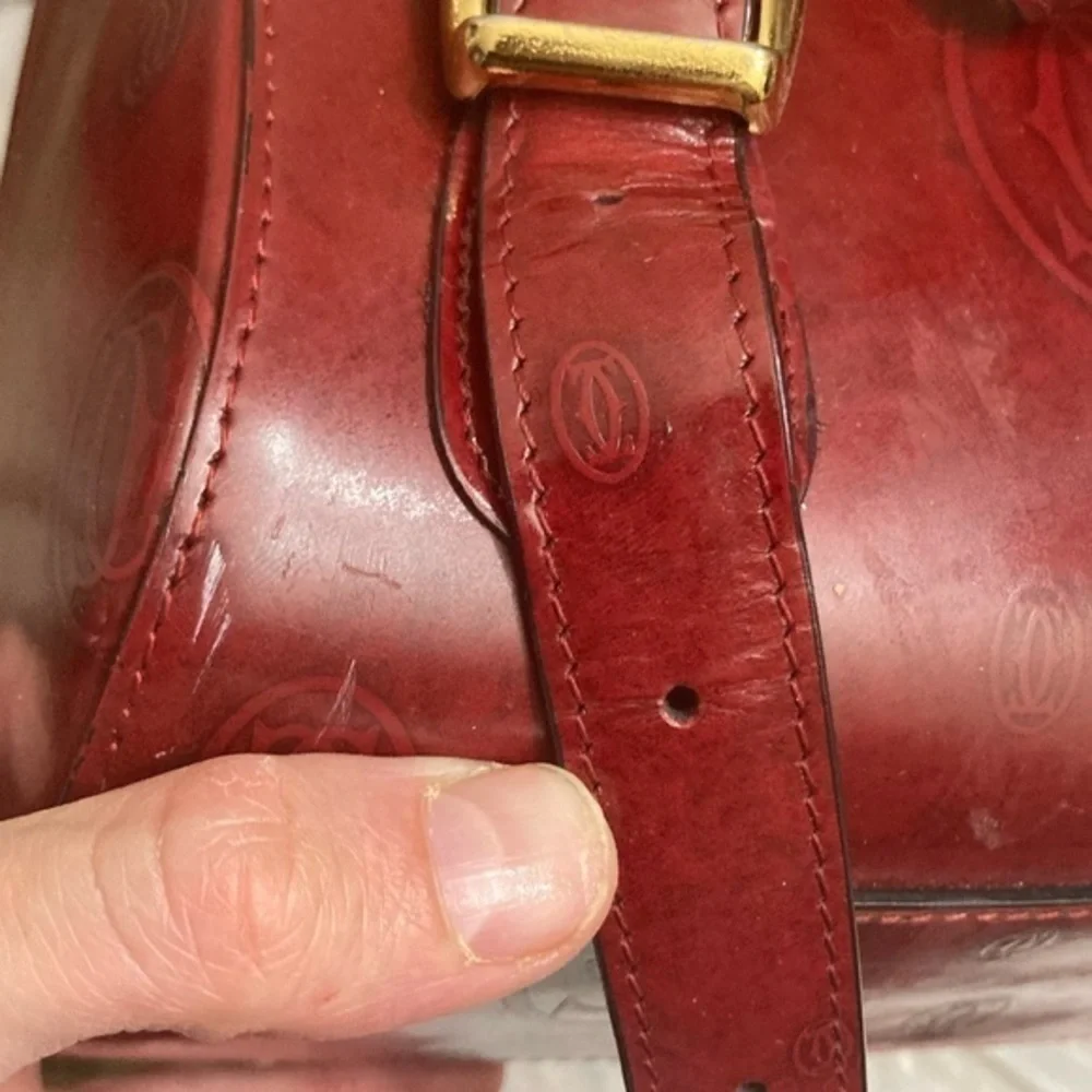 Cartier birthday burgandy vintage backpack